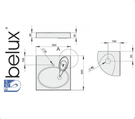 IDEA ID-600 Белюкс. Умывальник на стиральную машину.