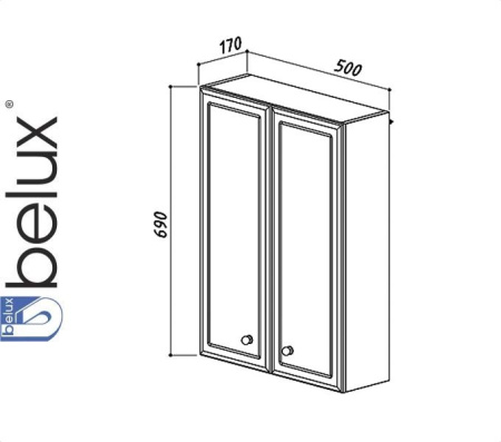 АДАЖИО Ш 50 (1) шкафчик Белюкс (4810924235190) Фото