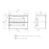 FOREST 90.2Y (9080TL) тумба EQUIL [tpFOREST90.2Y-31], Орех/Графит