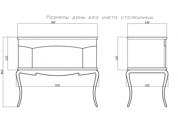Фото ФЛОРЕНЦИЯ 100 Тумба бежево-коричневый Л-Фло01100-461