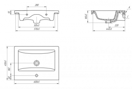 ДЕЛЛИ 60 тумба Misty под умывальник (П-Дел01060-012П2Я) Фото