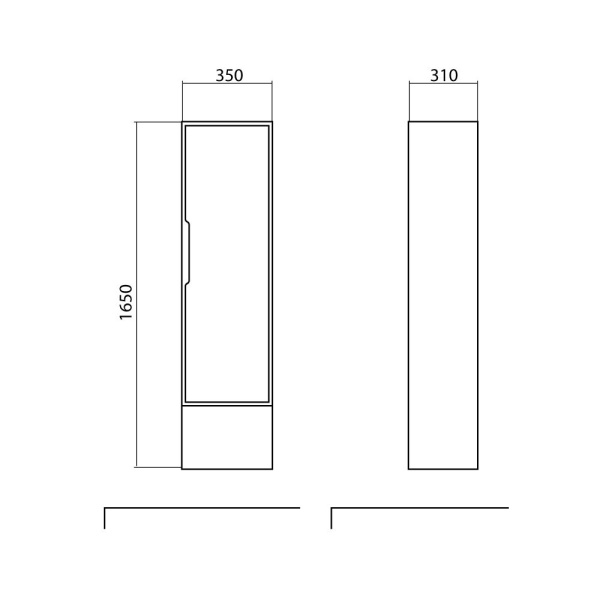 Фото ЕДДА 35 шкаф-пенал Аква Родос (ОР0003271)