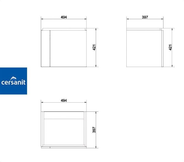 Фото COLOUR 50 тумба Cersanit под умывальник (S571-019)
