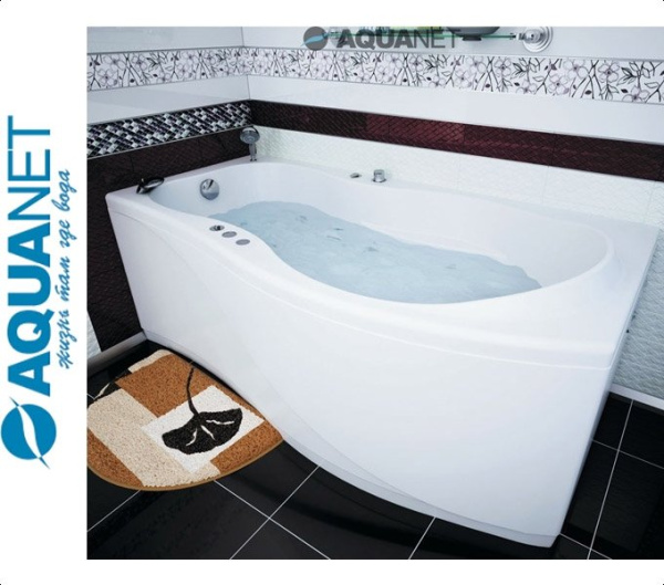 Ванна асимметричная Акванет BORNEO 170