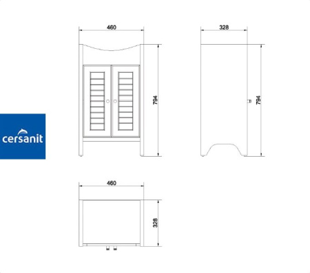 MOCCA 50 тумба Cersanit под умывальник (S544-013-DSM)