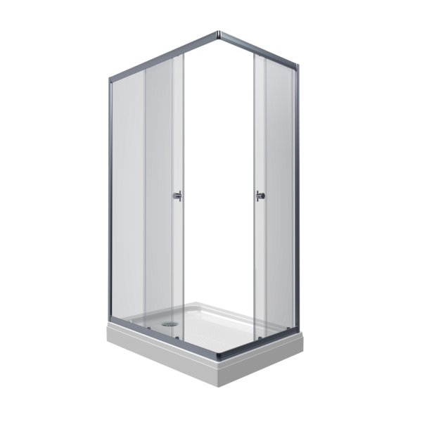 ДО Сигма Хром А1 (прозрачные) 90х90 поддон 17 см 6мм