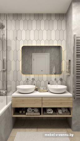 Мебель для ванных комнат Континент Зеркало Burzhe LED 120x70