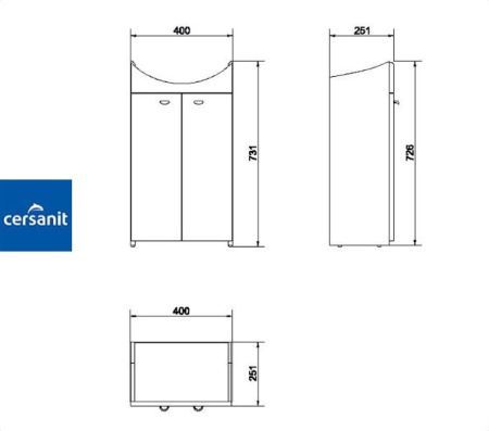 BIANCO 50 тумба Cersanit под умывальник (S509-010-DSM) Фото