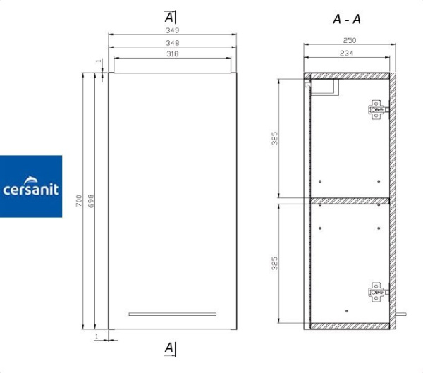 GALAXY 35 шкафчик Cersanit (S572-009)