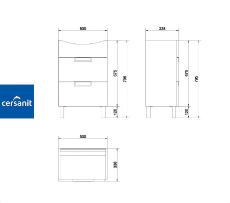DAHLIA 55 тумба Cersanit под умывальник (S548-011) Фото