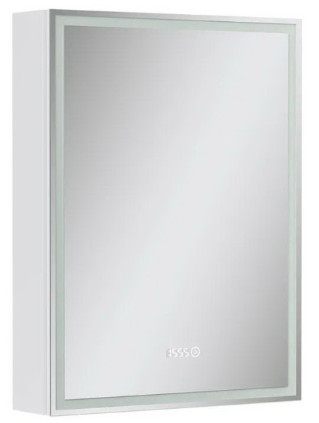 Corner LED 60 зеркало-шкаф EQUIL [szCORNER60.R], с часами, правый