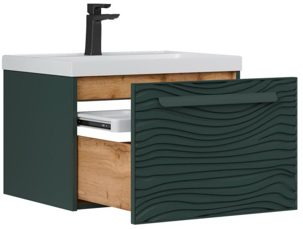 Gleam 60.1Y тумба EQUIL [tpGLEAM60.1Y-34], Зеленый камень/Дуб вотан