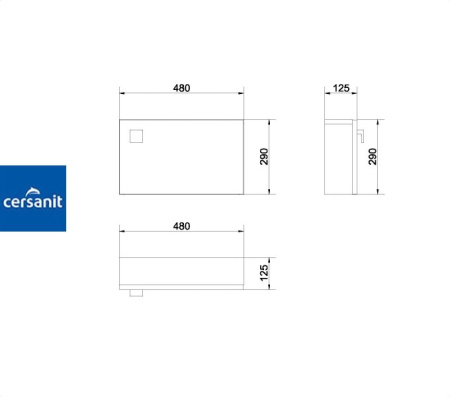NANO 125 шкафчик Cersanit (S542-018-DSM)