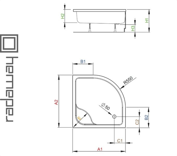 Душевой поддон INDOS A для ванной комнаты