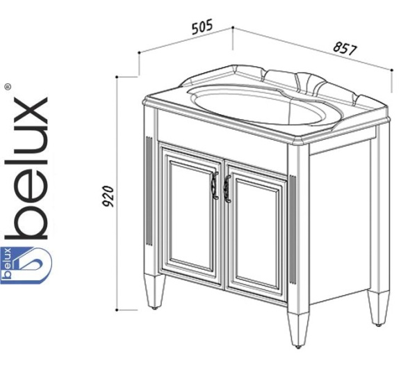 ИМПЕРИЯ Н 85 слоновая кость (37) тумба Белюкс (4810924220929)