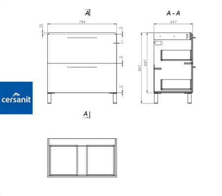 GALAXY 80 тумба Cersanit под умывальник (S572-004)