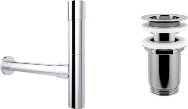 Сифон Wellsee Drainage System 182114004 (сифон, выпуск, хром)