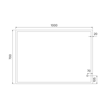 Brick 100 зеркало IDDIS [BRI1000i98], подсветкой