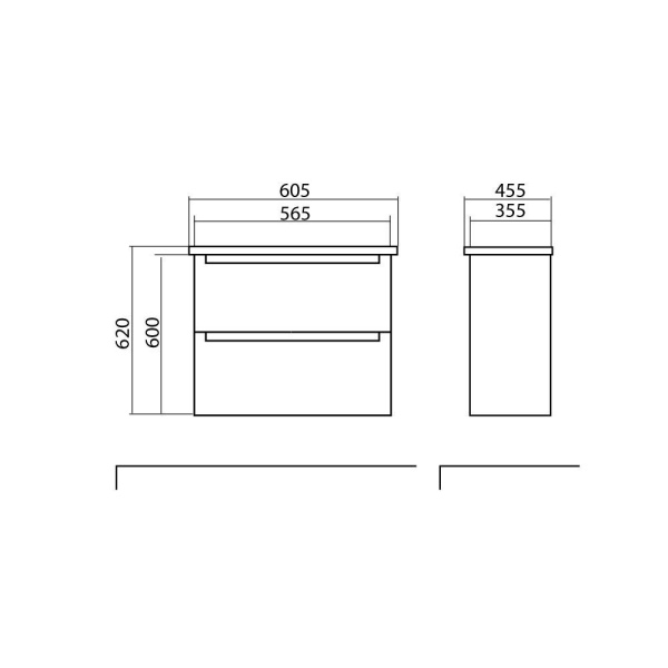 Фото HEADWAY 60 тумба Аква Родос с умывальником ДЕЛЬТА 60 (ОР0002798)