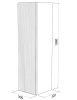 Bild 30 Шкаф-пенал IDDIS [BIL30G0i97], Темно-серый