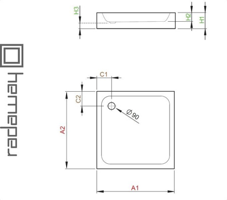 Душевой поддон SIROS C Compac для ванной комнаты Фото