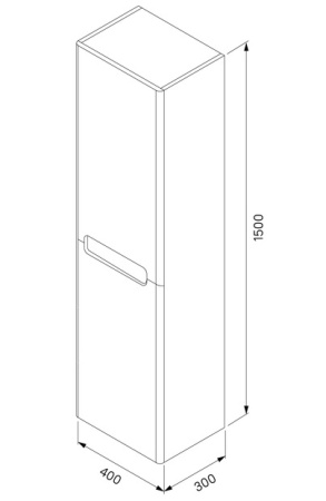 Edifice 40 Шкаф-пенал IDDIS [EDI40L0i97], Светло-серый