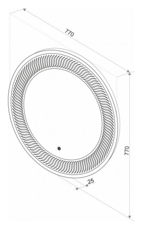СТАЙЛ M1 d 77 зеркало Misty (ЗЛП58)