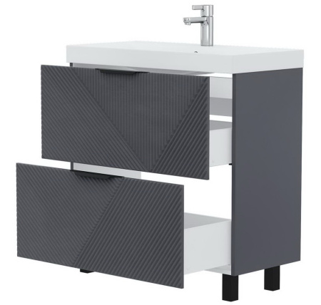 Geometry 80.2Y (9696) тумба VOLNA [tnGEOMETRY80.2Y-07], Графит матовый