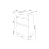 Zodiac 50 тумба IDDIS [ZOD5CBFi95K], с умывальником, с ящиками