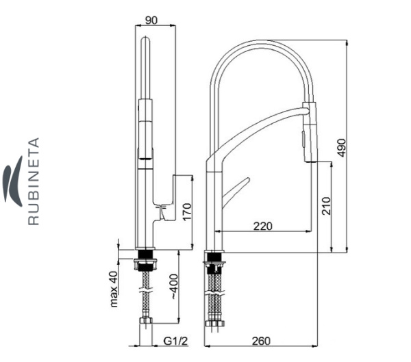 Фото Rubineta ULTIMA-50 (WT) для мойки кухни