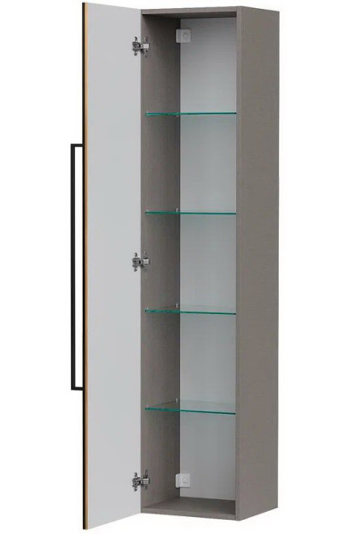 Ferro 36 Пенал подвесной EQUIL [ppFERRO36.L-11], левый, Дуб мадера/Лен антрацит