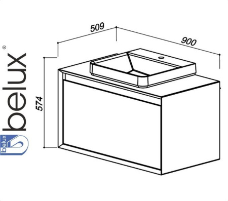ВАЛЕНСИЯ НП 90-02 (1) тумба Белюкс под умывальник (4810924244277) Фото