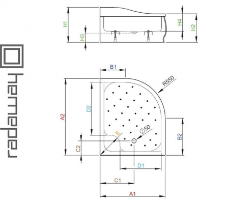 Душевой поддон KORFU E для ванной комнаты Фото