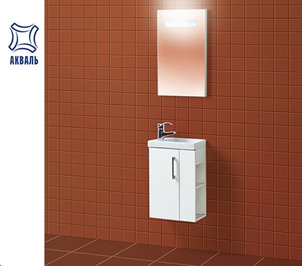 Набор АКВАЛЬ ПАОЛА 40 подвесной с зеркалом ПАОЛА 40