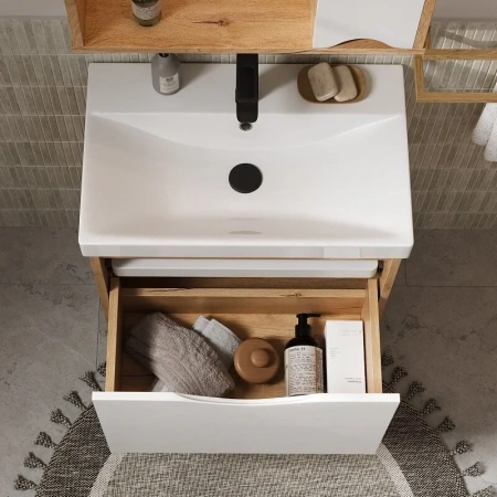 Barney 60.1Y (9696) тумба VOLNA [tpBARNEY60.1Y-04], Белый/Дуб гудзон