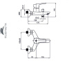 Rubineta UNO-10/K для ванны настенный