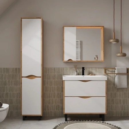 Barney 80.2Y (9696) тумба VOLNA [tnBARNEY80.2Y-04], Белый/Дуб гудзон