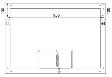 Slide 100 зеркало IDDIS [SLI1000i98], с подсветкой и подогревом, Черный