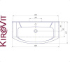 ЭЛЕГАНС 105 Kirovit. Умывальник мебельный к тумбе.
