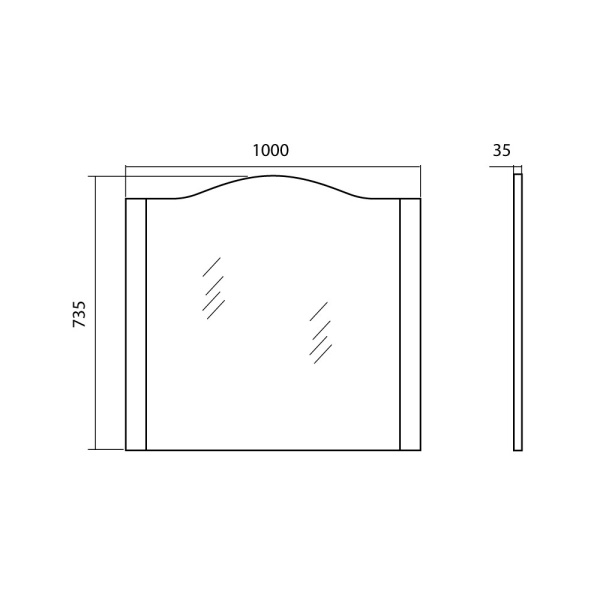 Фото КЛАССИК 100 зеркало Аква Родос (АР0002658)