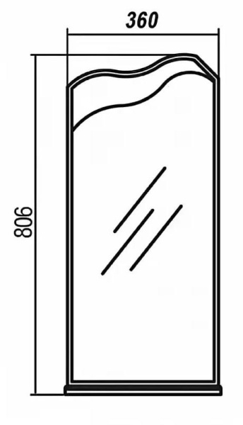 КОЛИБРИ 45 (1A065302KO01L) зеркало Aquaton