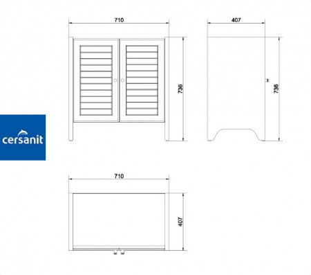 MOCCA 80 тумба Cersanit под умывальник (S544-011-DSM) Фото