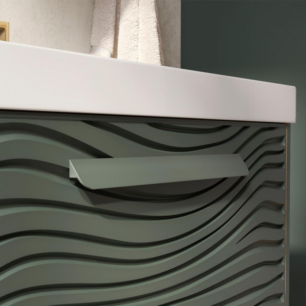 Gleam 80.1Y тумба EQUIL [tpGLEAM80.1Y.N-34], Зеленый камень/Дуб вотан, с нишей