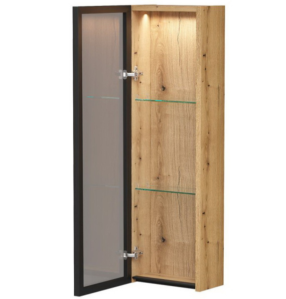 Strong 25.1D Шкаф со стеклом EQUIL [sSTRONG25.1D.R/L-36], Дуб эвок