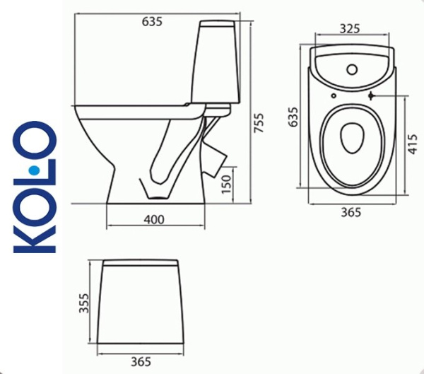 Фото Kolo RUNA L89201 Унитаз напольный для ванной комнаты