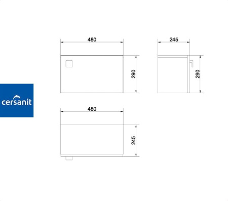 NANO 245 шкафчик Cersanit (S542-010-DSM)