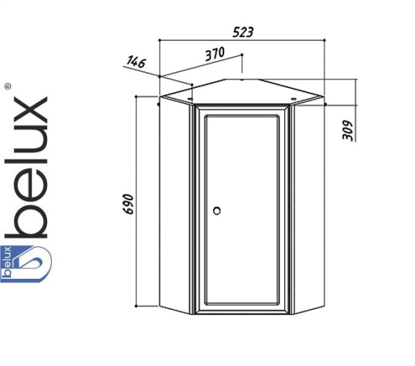 АДАЖИО ШУ 38 (1) шкафчик Белюкс (4810924235244)