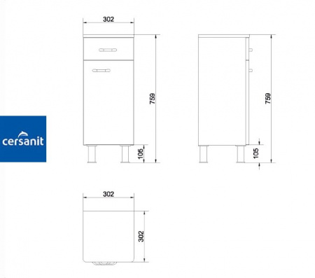 ALPINA 30 комод Cersanit (S516-006-DSM)