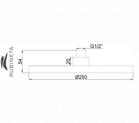 Rubineta RIVER душевая лейка в ванную