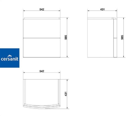 EASY 55 тумба Cersanit под умывальник (S573-003)